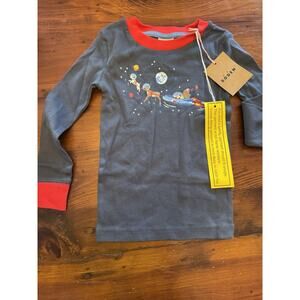 Mini Boden Kids Santa Space Long Sleeve Top Sz 3 Years NWT